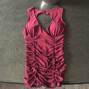 Burgundy Sleeveless Top